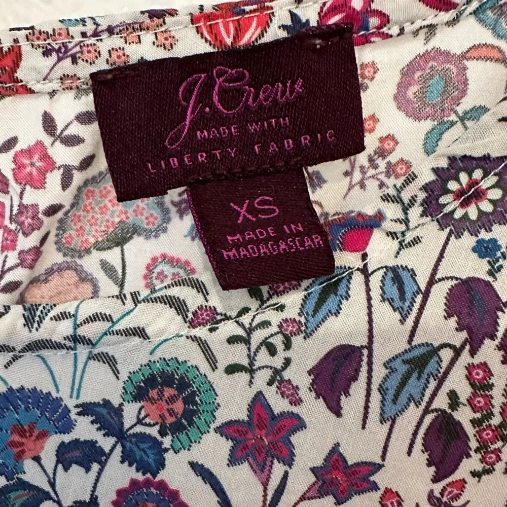 J. Crew Multicolor Floral Blouse